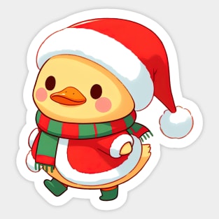 Cute Christmas Duck Sticker